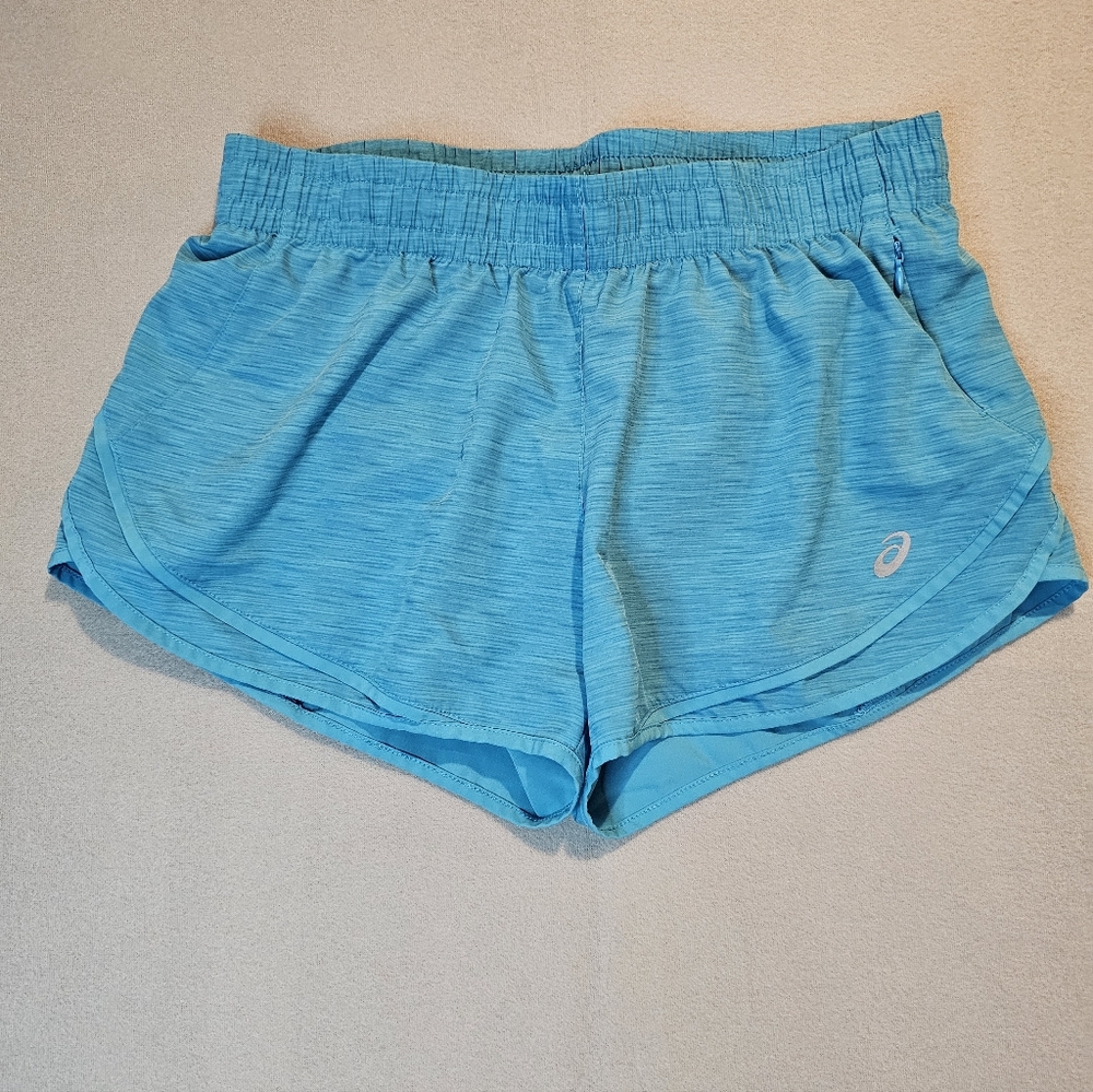 Asics‎ Women's Teal Blue Athletic Shorts with Lining Size Medium